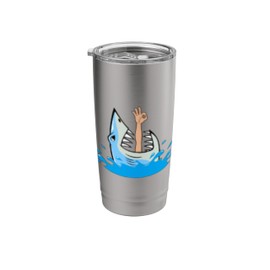 Funny Sarcastic Shark Outfit Graphic Tees & Cool Designs Stainless Steel Insulated Tumbler