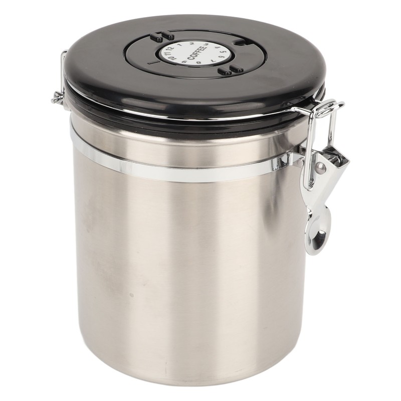 Airtight Stainless Steel Coffee Bean Container Coffee Canister Kitchen Food