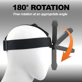 Head Strap Mount for Insta 360 X4 X3 X2 X ACE Pro ONE RS R GO 2 3, Hat headband Mount Compatible with GoPro Hero 12 11 10 9 8 7 Silver White 6 5 4 Session, 3+ Fusion Max, DJI Osmo Action 2 3 4 Cameras