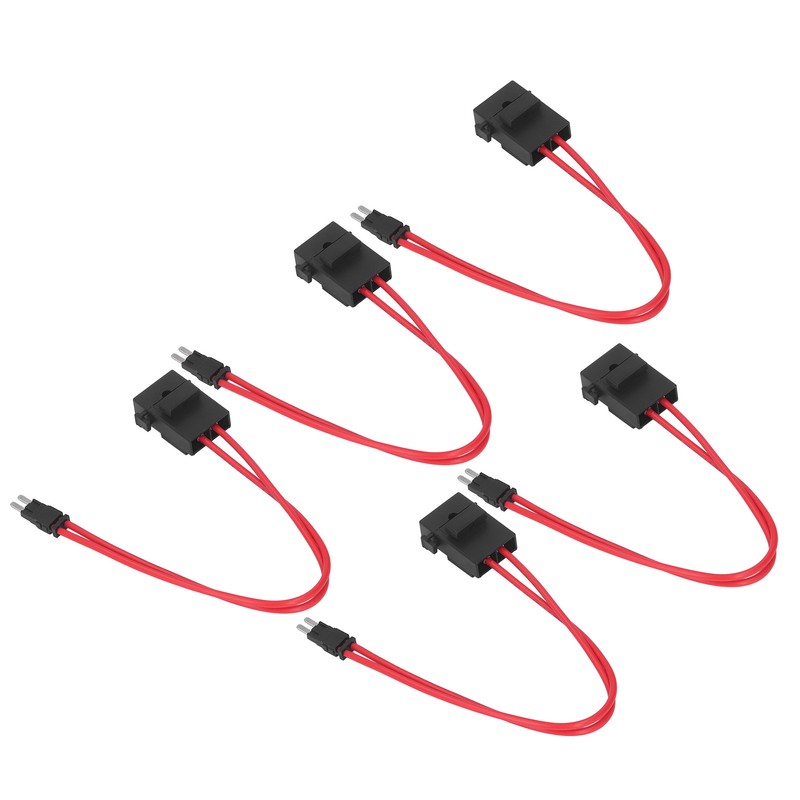 5Pcs Car Fuse Holder Connector Mini Heavy Duty Wire Extension