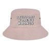 I Support Women's Wrongs Bucket Hat for Men Women Packable