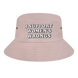 I Support Women's Wrongs Bucket Hat for Men Women Packable Fisherman Hat Sun Cap Outdoor Travel Beach Caps