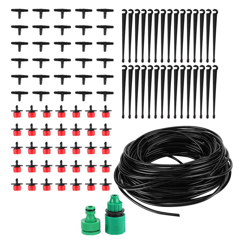 Garden Drip Irrigation System Automatic Watering Nozzles Pipe Kit 30m