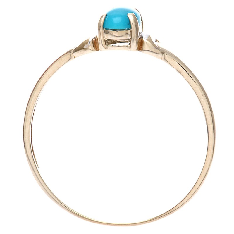 Citerna 9 ct Yellow and White Gold Turquoise Birth Stone
