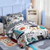 Nesker 5 Pcs Comforter Set Twin Size, Cute Nautical Sailboat