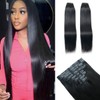 Pobokix Straight Clip in Hair Extensions Real Human Hair 2