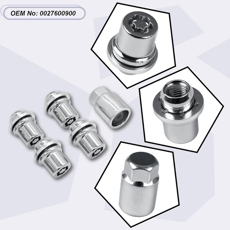 00276-00900 Anti Theft Wheel Lock Lug Nuts Set M12 x