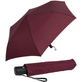Doppler Zero Magic Mini Women's Pocket Umbrella with Automatic Open/Close and UV Protection, Plain Royal Berry, Minimal