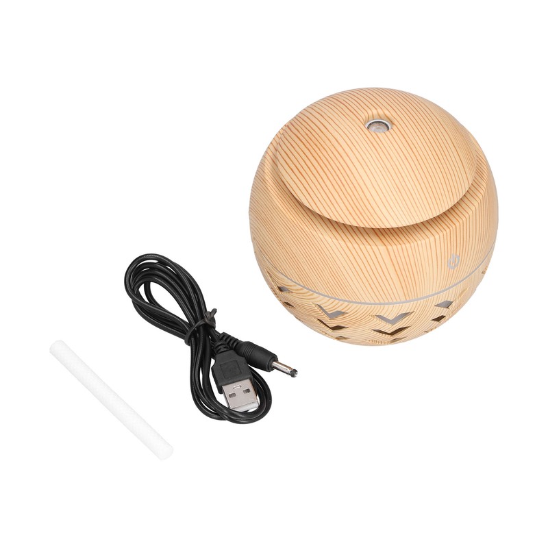 130ml Air Humidifier USB Aromatherapy Wood Grain Humidifier with 7
