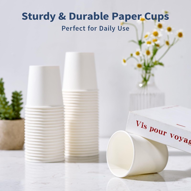 Turbo Bee 1200Pack 4oz Disposable Paper Cups,Disposable Espresso Cups,Coffee Cups,