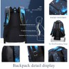 EKUIZAI Lattice Starry Geometric Print Backpack Elementary School Daypack Middle