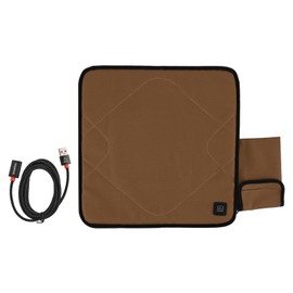 Portable Heated Seat Cushion Adjustable Temperature USB Heating Seat Cushion for Autumn Winter Camping Fishing Khaki
