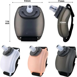 Sports Wrist Water Bottle Hand-Free Running Water Bottle,1Pc Wrist Sports Water Bottle with Adjustable Hand Strap,Portable Wrist Water Bottle,Wrist Sports Water Bottle,Wrist Running Water Bottle,White