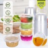 OcePor 400 Sets 2oz Jello Shot Cups with Lids, Condiment