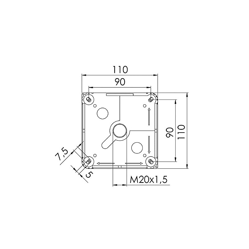 Wiska - Combi 607/5 Waterproof Junction Box IP66/IP67-110 x 110