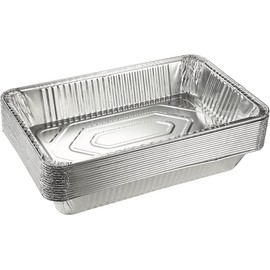 12.5 X 20.7 IN ALUMINUM PANS - ALUMINUM PANS WITHOUT LIDS - DISPOSABLE FOIL DRIP PANS - DRIP PANS FOR OUTDOOR GRILL – BBQ GRILL GREASE TRAY - ALUMINUM FOIL GRILL ACCESSORIES – 80 PACK