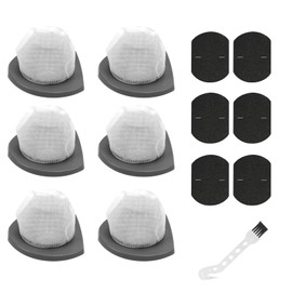 6 PACK 2033 Vacuum Filter Replacement fits for Bissell Featherweight Stick Lightweight Bagless Vacuum Cleaner Parts, 2033, 20331, 20333, 20334, 20336, 20339, 2033M, 6 Mesh Filters & 6 Foam Filters
