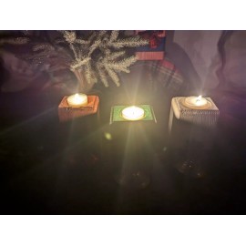 Unbranded Christmas candle holders red