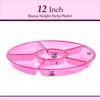 Plasticpro 6 Sectional Round Plastic Serving Tray/Platters Pink Pack of