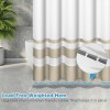 Aibors Waffle Shower Curtain for Bathroom Washable w/ 12 pcs