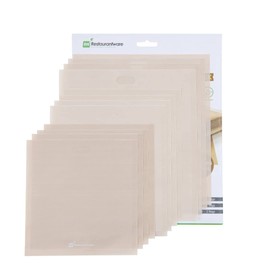 Bag Tek Toaster Bag Set, 6 Non-Stick Toaster Sandwich Bag Set - Multipurpose, Kraft Plastic Toaster Sleeve Set, Semi-Disposable, Includes 3 Sizes - Restaurantware