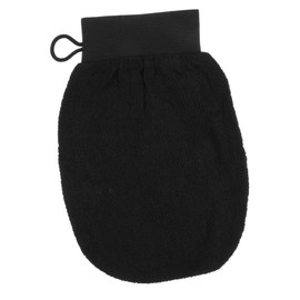 Baluue Bath Exfoliating Glove Comfortable Viscose Body Scrub Mitt for Gentle Dead Skin Removal for Men Women for Shower Spa Use Black
