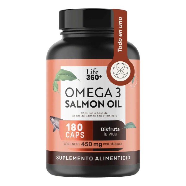 Life360+ Vitamina E Omega 180 Cápsulas de Aceite de Salmón