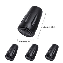 Pack of 4 Walking Poles, Rubber Buffers, Walking Poles, Walking Pads, Trekking Poles, Replacement Feet, Rubber Buffer for Walking Poles, for All Rekking Poles, Asphalt, Gravel, Mountains
