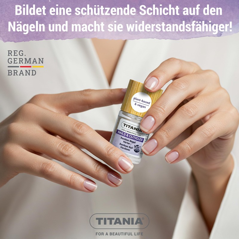 TITANIA® Bamboo Nail Hardener 12 ml with Bamboo Extract &