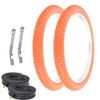 Pair of All Orange Bicycle PRO+ BMX Tires W/Heavy Duty