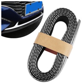 8.2Ft Car Front Bumper Lip Strip,Anti-Scratch Rubber Front Lip Spoiler for Side Skirts,Bumpers,Universal Trunk Spoiler Lip Car Exterior Accessories for Car Truck SUV (Black)