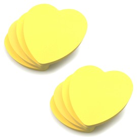 Evergreen Goods Haftnotizen in Herzform, Neongelb, 100 Blatt pro Block, 7,6 x 7,6 cm, entfernbare Haftnotizen für Büro, Schule, Zuhause, Valentinstag, Geschenk für Paare, 8 Stück