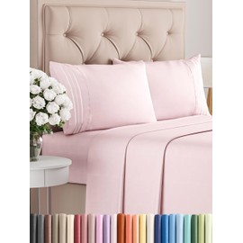 Queen Size 4 Piece Sheet Set - Comfy Breathable & Cooling Bed Sheets Set - Hotel Luxury Bedding for Women, Men, Kids & Teens - Deep Pockets, Easy-Fit, Soft and Wrinkle Free - Oeko-Tex - Lavender Pink
