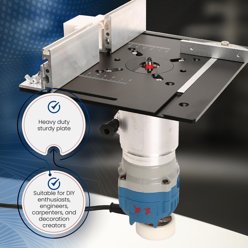 Elestoria Aluminum Router Table Insert Plate | Router Flip Plate
