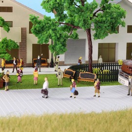 VICDUEKG 40 Pieces Model Figures Various Standing Figures Passers-by Track H0 1:87, Various Poses Miniature People, People Figurine for Architectural Planning Project Model Railway