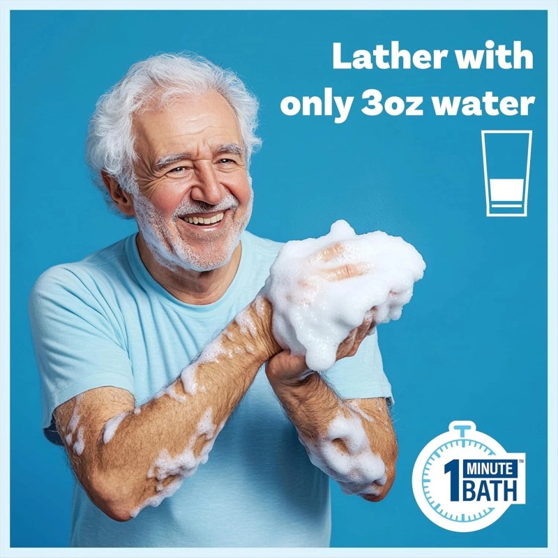 Scrubzz Disposable Rinse Free Bathing Wipes - 25 Pack All-in-1