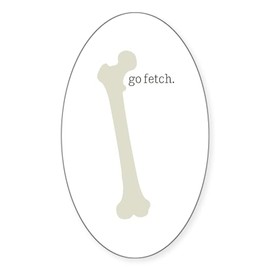 CafePress HRD Go Fetch Oval Car Bumper Sticker