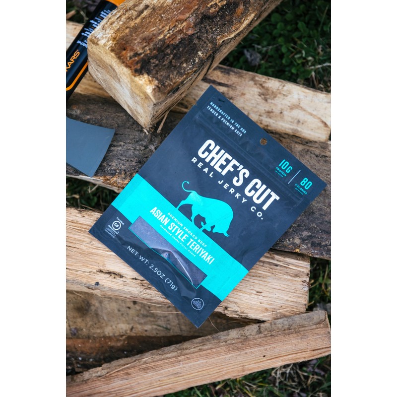 Chef's Cut Beef Jerky, Teriyaki, High Protein Meat Snack, 10g