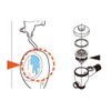 TOTO Piston Valve Part for Urinal Flush Valve (T60R Type)