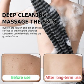 African Net Sponge，Exfoliating Body Scrubber，Back Scrubber for Shower Bath, for Men Women Exfoliating Washcloth Towel, Japanese Scrub Wash Cloth，Body Exfoliator Loofah Luffa Sponge Net Rag Back Washer (Streaks & Pink)