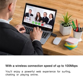 Joyzan 4G LTE USB Modem, Mini Dongle Mobile Data Wireless Router Network Card WiFi Hotspot Portable Smart Internet Connections with SIM Slot 100Mbps for Laptop Desktop Car Travelling(With WiFi)