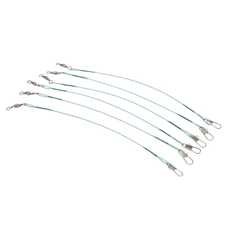 Fishing Wire Leader, Swivels Snap 100PCS Protective Fishing Leader for