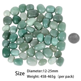 Sportmusies 1lb Natural Tumbled Green Aventurine Stone Gravel for Home Garden Decoration, Polished Crystals for Reiki Healing Energy Balancing