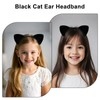 TUTKIMUS 2 Pack Black Cat Ears Headband, Soft Furry Cat
