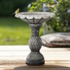 SunJet 21.8 Inch Heigh Modern Concrete Bird Bath – Sleek
