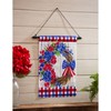 Evergreen Patriotic Wreath Garden Waffle Flag