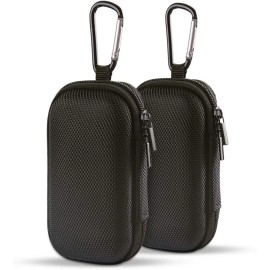 HOOTEK Durable MP3 Player Case, USB Flash Drive Case Bag Wallet, 2Pack Black