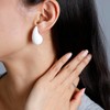 Winssigma Chunky Acrylic Hoop Earrings, Lightweight Waterdrop Hoops Earrings, Hypoallergenic