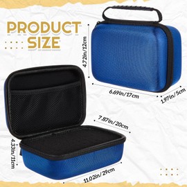 Relaxweex EVA Hard Case with Customizable Foam Protective EVA Carrying Case Shockproof Outdoor for Camera, Digital Products, Electronic Instruments with Knife(Blue,11 x 7.8 x 4.3 Inch)
