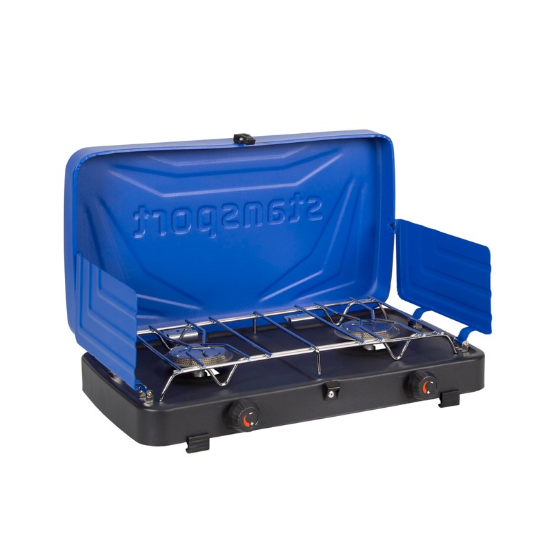 Stansport 2-Burner Regulated Propane Stove - 20,000 BTUs